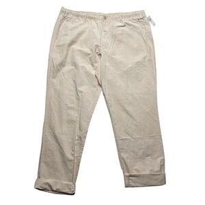 GAP Linen Blend Chino Pants XL Tall Khaki Casual Classic